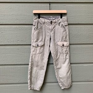 Anthropologie | Hei-Hei Cotton Linen Cargo Pants